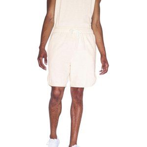 NEW American Apparel Men's French Terry Basketball Short Faded Crème Size XL